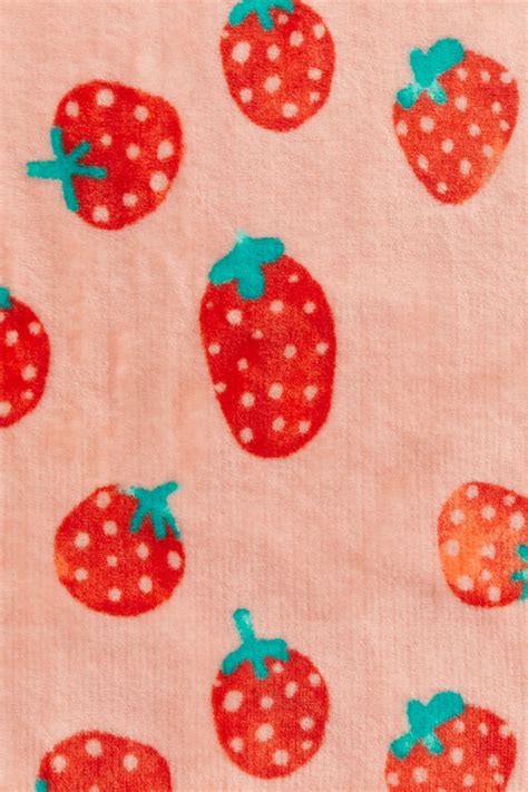 Одеяло от полар с десен - Розов/Ягоди - HOME | H&M BG