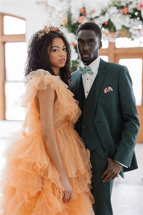 pretty peach wedding inspo   dress   cake todays bride