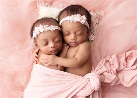 Sleeping Newborn Baby Twins