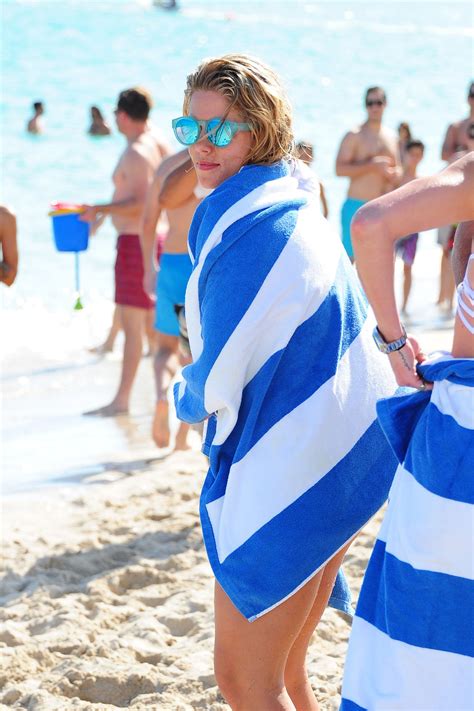 Emily Bett Rickards Bikini Candids - On the Beach in Miami, 1/2/2016