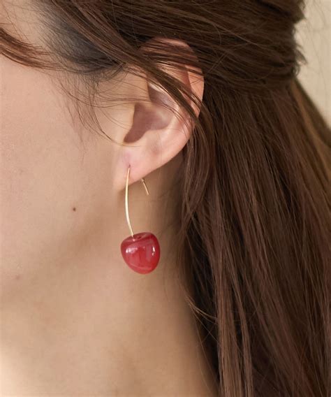 【楽天市場】チェリーモチーフピアス【joycee ジョイシー】tocco closet(トッコクローゼット) レッド ※衛生商品のため返品不可