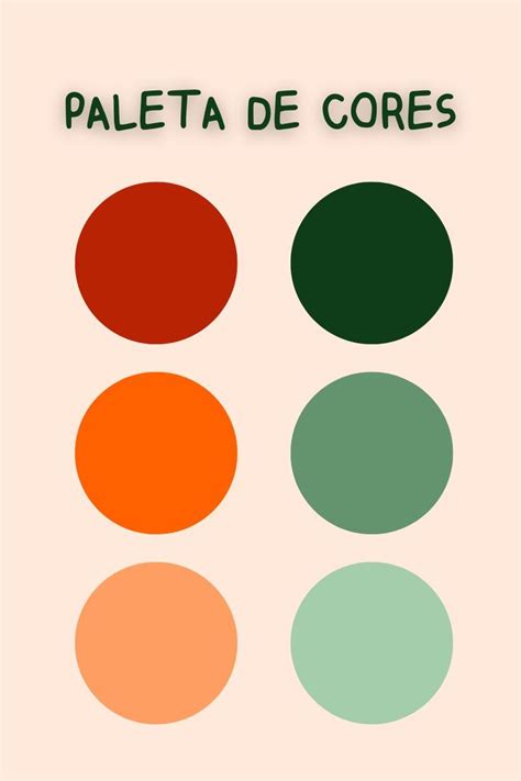ideia de paleta de cores  laranja  verde paletas de cores quentes