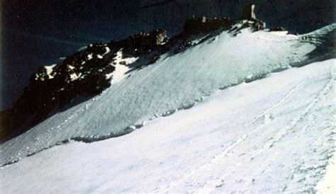 Photographs of Bergschrund ( large crevasse ) on approach to the summit ...