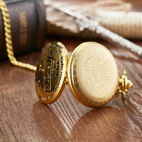 Vintage "To My Grandpa" Gold Pocket Watch - Quartz Movement - Roman ...