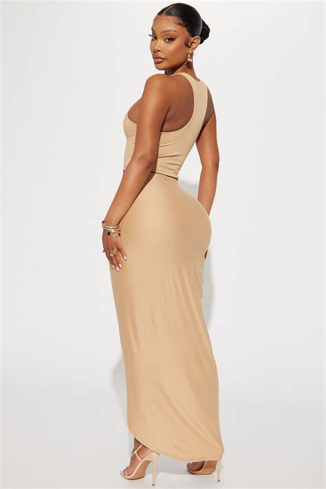 Lanie Maxi Skirt Set - Nude | Fashion Nova