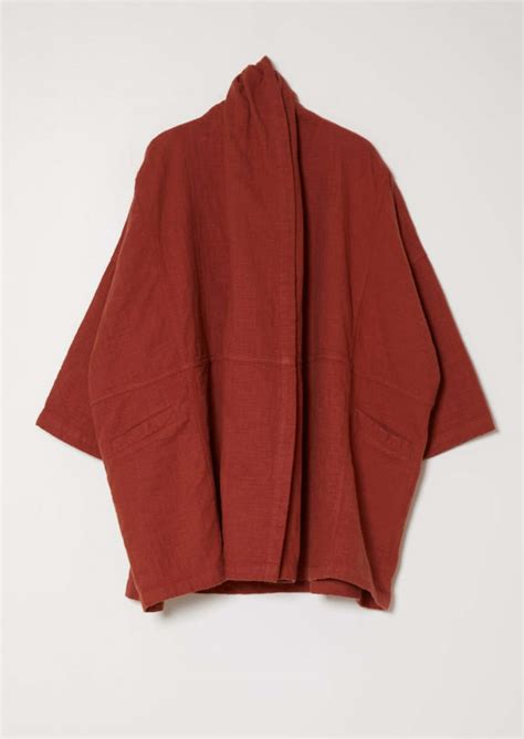 Atelier Delphine Haori Coat - Brick | Garmentory