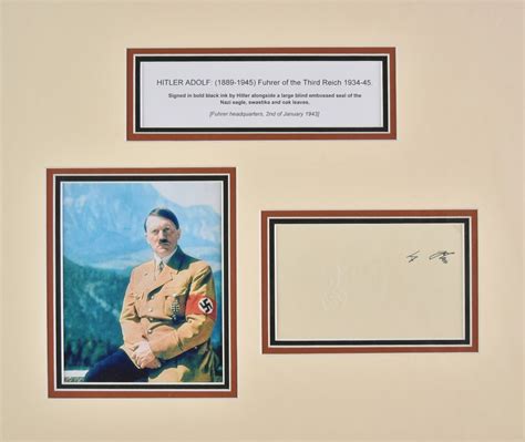 Lot 242 - Hitler (Adolf, 1889-1945). Autograph
