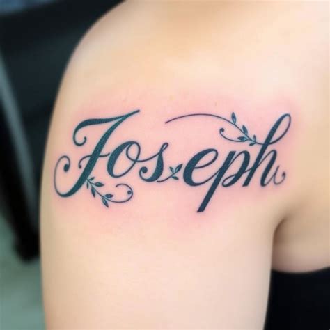 elegant cursive tattoo joseph