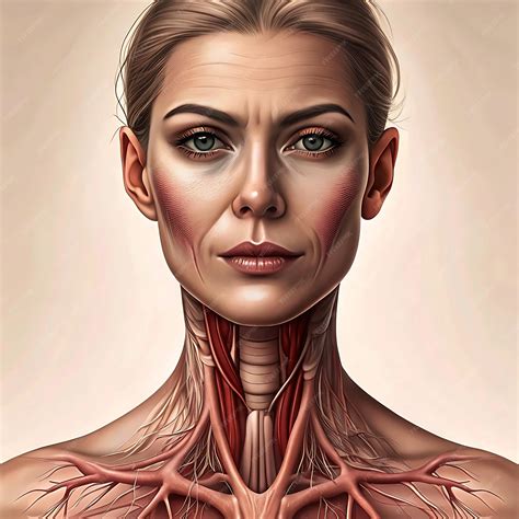 A picture of a swollen thyroid gland in neck thyroid gland in neck