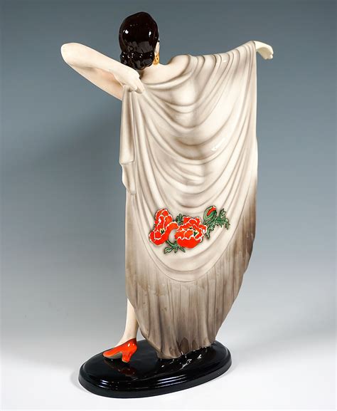 Goldscheider Vienna Spanish Lady Nude With Cloth by Josef Lorenzl