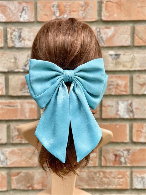 Suede Satin Big Bow Women Hair Clip Thick Hair Bow/clip. - Etsy Big ...