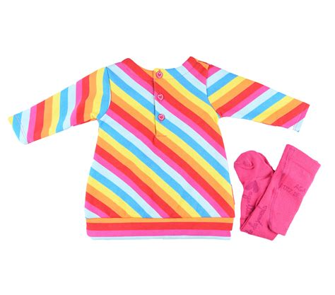 AGATA RUIZ DE LA PRADA Striped Dress with Tights - Girls Collection