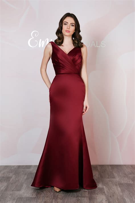 Satin Cowl Back Gown - Emma Bridals
