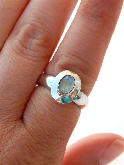 sterling quartz ring sterling silver ring size   clear quartz