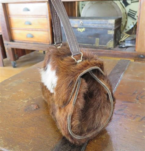 Vintage Ladies NZ Made Calf Fur & Hide Fashion Handbag - Harrington & Co.
