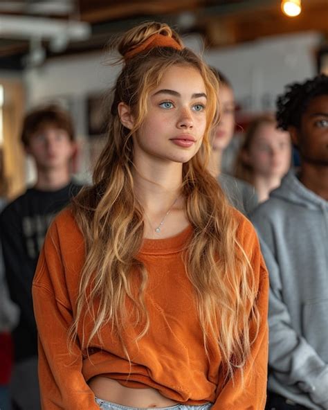 premium photo  group  students presenting skit background