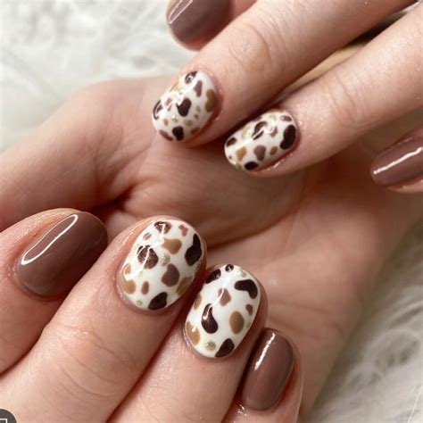 Brown Cow Print Nails: 30 Wild Manicure Ideas to Try - Nail Designs Daily