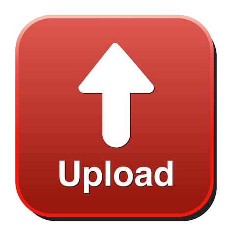 Red Upload Button for File Transfer Cloud Storage Clipart | PNG All
