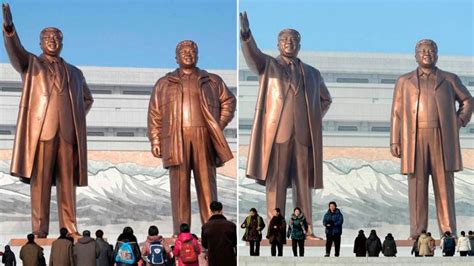North Korean Statue Given Anorak In Make-Over | World News | Sky News