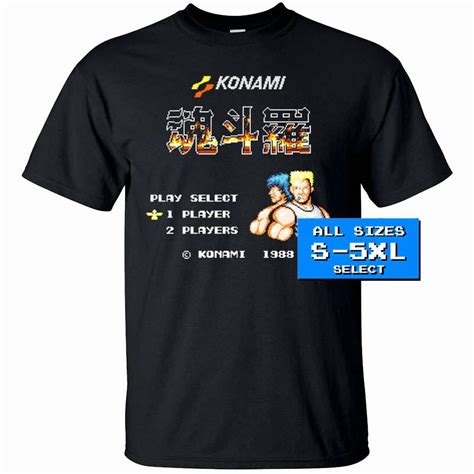 contra gryzor japan start screen game  shirt  sizes  xl
