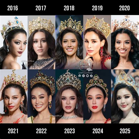 World Press - MISS GRAND THAILAND 🇹🇭 Cận cảnh nhan sắc và 10 vương miện