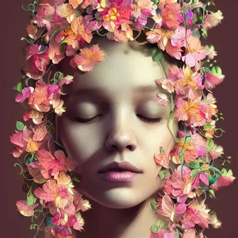 colourful vfx art - portrait of a beautiful girl | Stable Diffusion ...