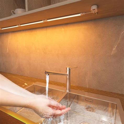 Wireless Lights Over Sink Under Cabinet Light Touch Switch Silver