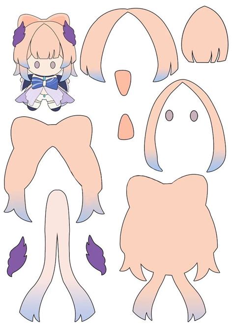 Чиби Кокоми 1/2 | Paper doll template, Free printable paper dolls ...