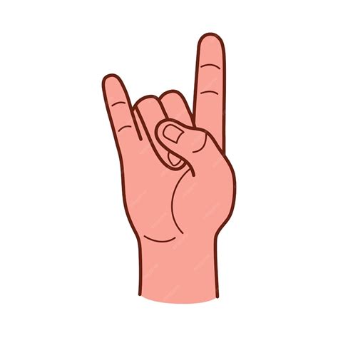 Premium Vector | Rock on gesture symbol. Heavy metal hand gesture. Ð ...