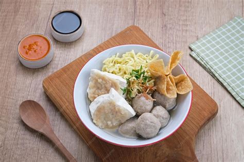 Premium Photo | Bakwan malang or bakso malang, traditional food from ...