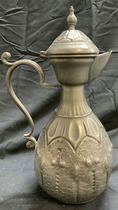 Peltro Bon 95 Vintage Pewter Coffee Pot W Lid Auction