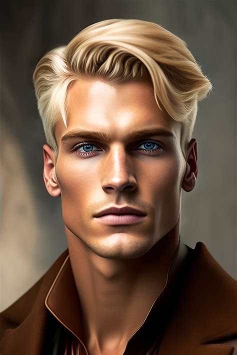 Lexica - Portrait of an aryan men, no background.