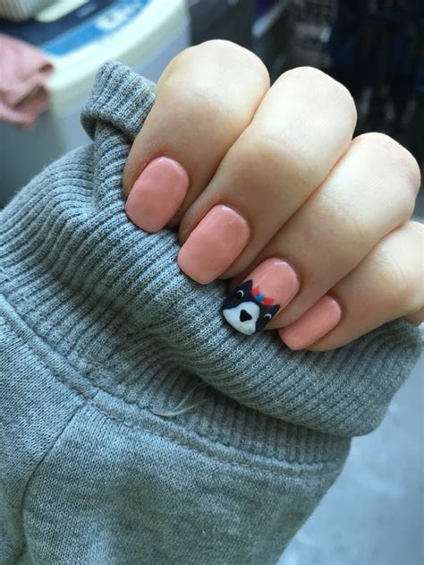Freehand French bulldog nails | Nails, Bulldog, Color