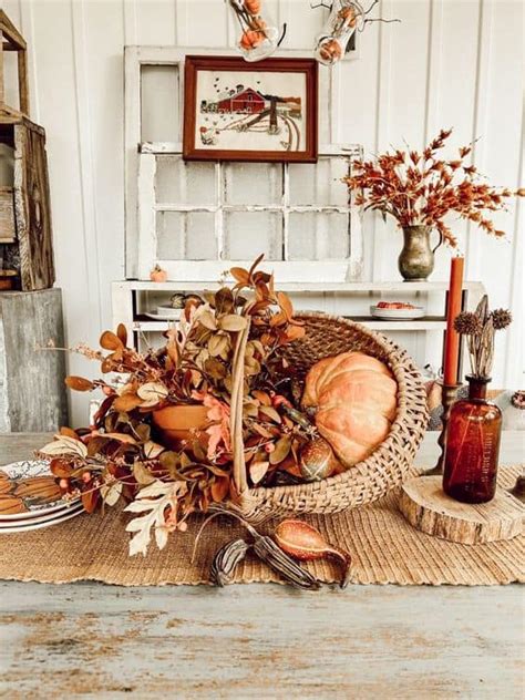 rustic fall home decorating ideas lady decluttered