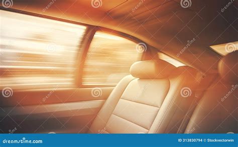 Backseat Blurred Beige Car Interior Royalty-Free Cartoon ...