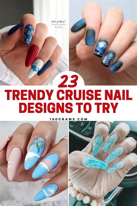 captivating cruise nail designs sail  style  cruise nails