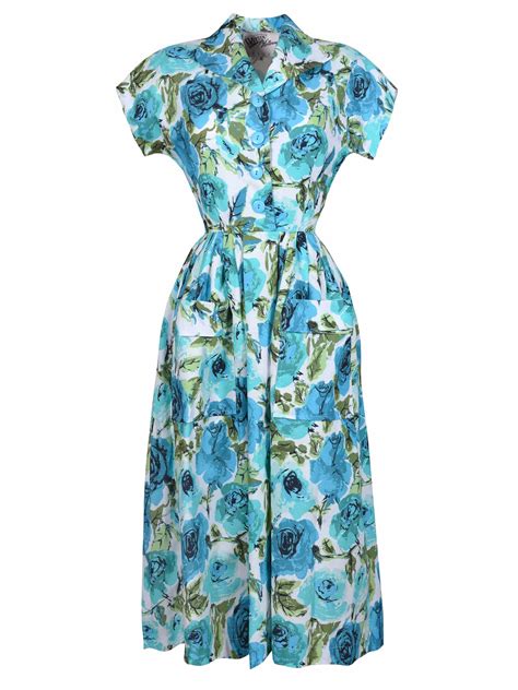 New Fit Kitty Roses in Bloom Blue from Vivien of Holloway