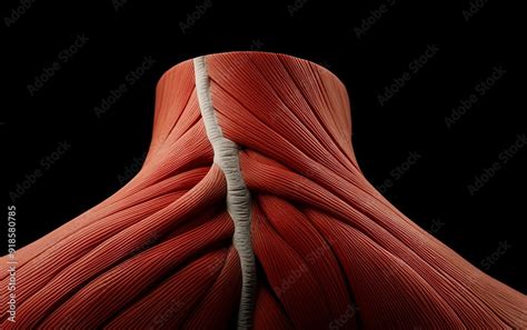 detailed view   neck muscles  cervical nerves branching