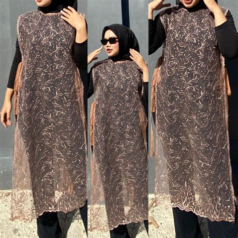 jual aira outer brukat lace jumbo outer tile ld cm outer panjang