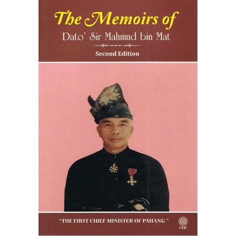 buku dbp  memoirs  dato sir mahmud bin mat  edition