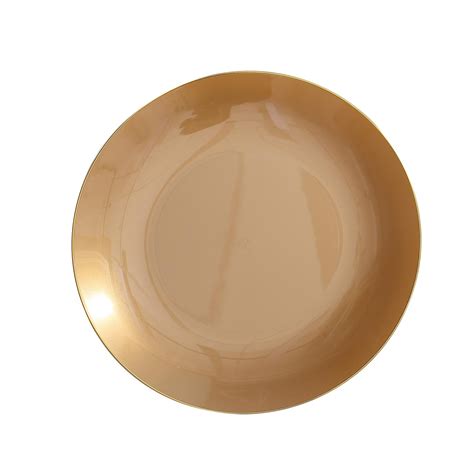 10-Pack Gold Round Disposable Dinner Plates | eFavormart.com