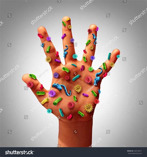 Hand Germs Disease Spread Dangers Spreading Stock Illustration