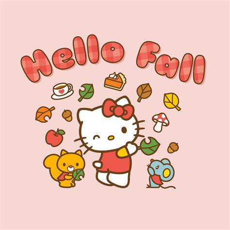 Download Hello Kitty Celebrates Autumn Wallpaper | Wallpapers.com