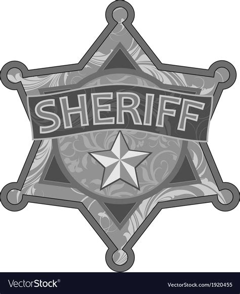 Sheriff star Royalty Free Vector Image - VectorStock