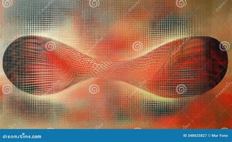 abstract red infinity symbol  grid texture stock image image