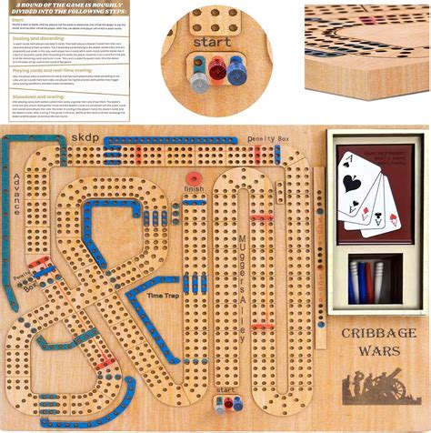 Amazon.com: Cribbage Wars Board Game, Cribbage War Game, Cribbage Board