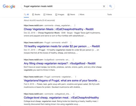 Google search “discussions and forums” highlights the results you