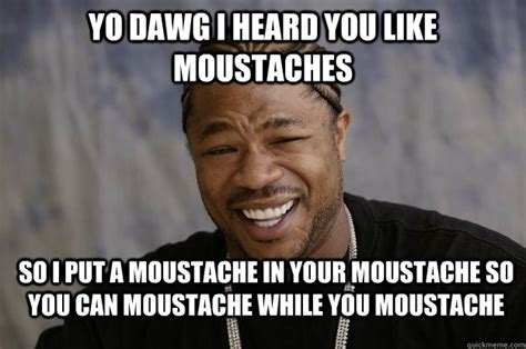 Yo dawg I heard you like moustaches So I put a moustache in your ...