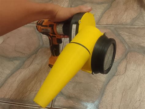 printable drill powered vacuum cleaner blower stl file
