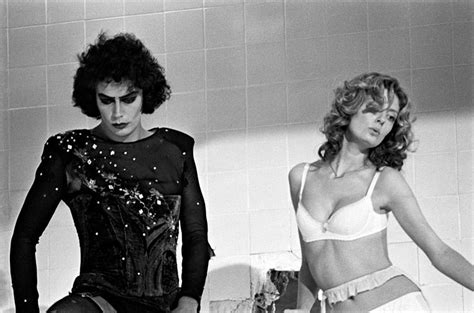 Tim Curry and Susan Sarandon on the set of the Rocky Horror Picture